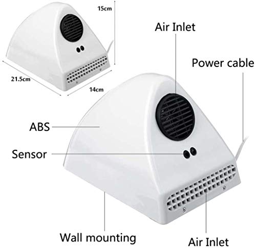 Secador De Manos 1200 W De Inducción Automática Eléctrico Comercial, Adecuado Para El Hogar Habitación De Hotel, Montado En La Pared Chorro Automatico Secadora De Manos/A:Gold