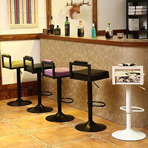 SED Silla - Retro Barra de Hierro Silla la Barra Taburete de rotación Silla elevadora Silla Alta Restaurante Taburete Sentado Cafetería Mostrador Silla Ordenador Silla Silla de Belleza Tienda móvil S