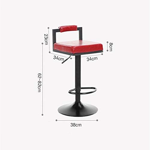 SED Silla - Retro Barra de Hierro Silla la Barra Taburete de rotación Silla elevadora Silla Alta Restaurante Taburete Sentado Cafetería Mostrador Silla Ordenador Silla Silla de Belleza Tienda móvil S