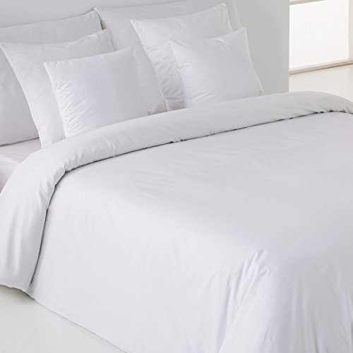 Sedalinne Sábanas HOTELES - Funda Nórdica Calidad 200 Hilos. Percal 50% algodón - 50% poliéster. Cama 90 cm. Color Blanco