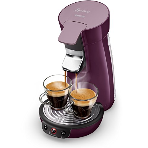 Senseo Viva Café HD6563/91 - Cafetera (Independiente, Máquina de café en cápsulas, 0,9 L, Dosis de café, 1450 W, Berenjena)