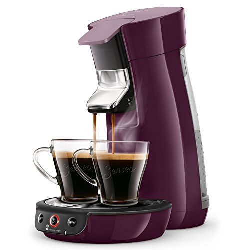 Senseo Viva Café HD6563/91 - Cafetera (Independiente, Máquina de café en cápsulas, 0,9 L, Dosis de café, 1450 W, Berenjena)