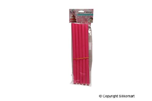 Set de 5 tarugos de plástico para sostener Tartas de Varios Pisos, Color Fucsia