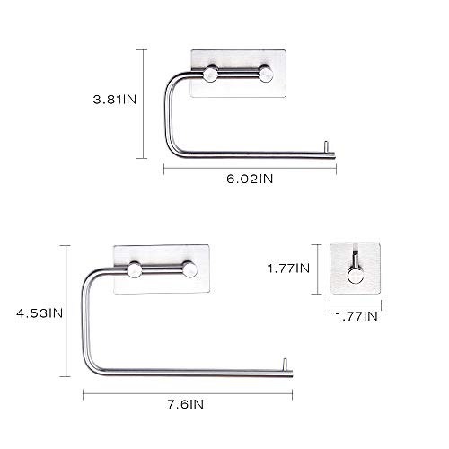 Set de accesorios de baño de 3 piezas: Toallero, Portarrollo de papel higiénico, Gancho Acero inoxidable