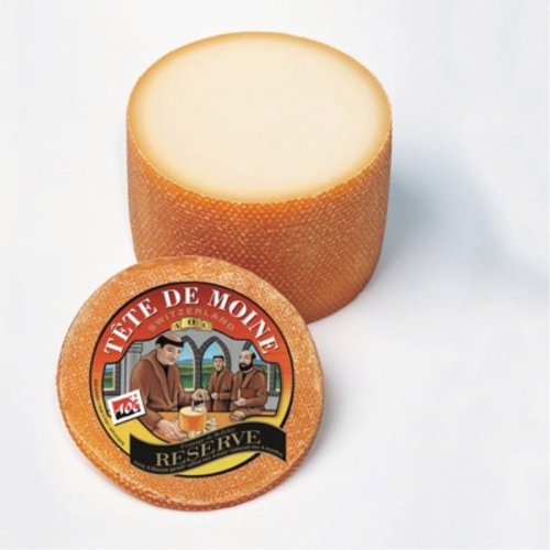 Set de pasteles de queso 1 barra de ca 800 G Tete de Moine queso cabeza de monje reserva 250 G Fig mostaza 100 G Suiza hojaldre-Stängli