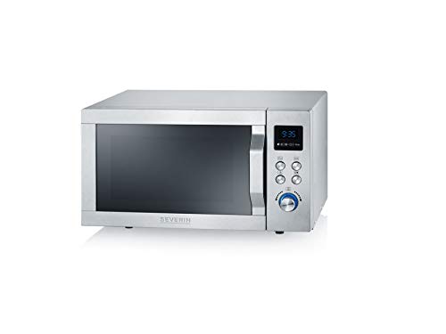 Severin MW 7753 Microondas con Grill y Convección 3-en-1, 900 W, Inox