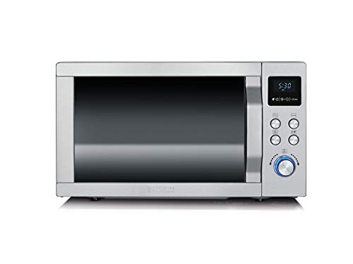 Severin MW 7753 Microondas con Grill y Convección 3-en-1, 900 W, Inox