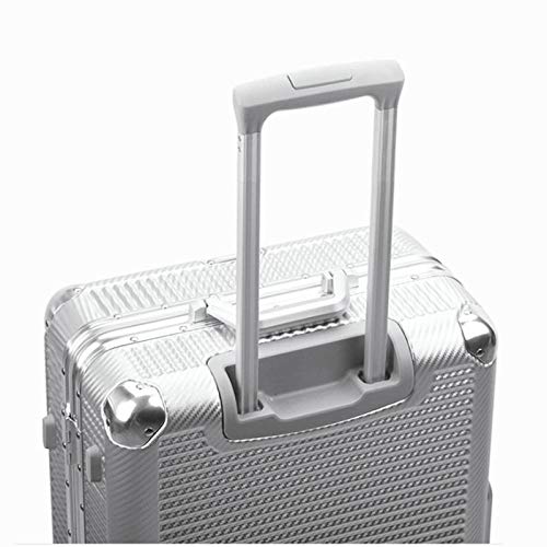 SFBBBO Maletas Maleta de Viaje rígida de Aluminio con Ruedas Bolsas de Viaje Super Fashion Spinner Trolley Bolsa de Equipaje 24"Titanio