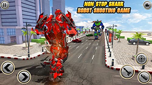 Shark Robot Shooting Attack Juego de disparos de robots