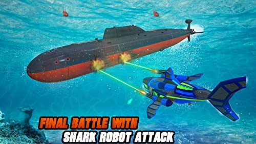 Shark Robot Shooting Attack Juego de disparos de robots