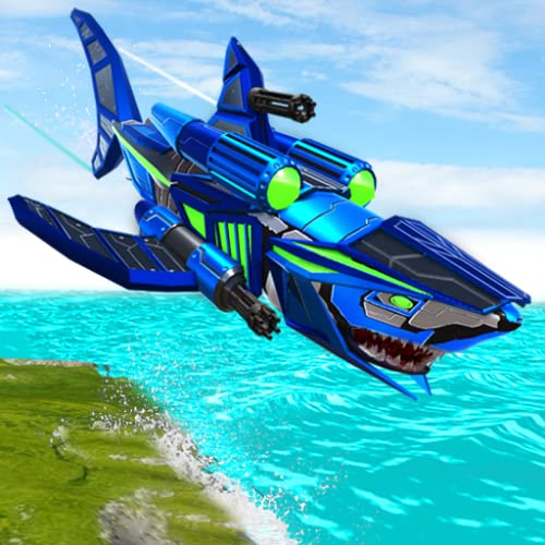 Shark Robot Shooting Attack Juego de disparos de robots