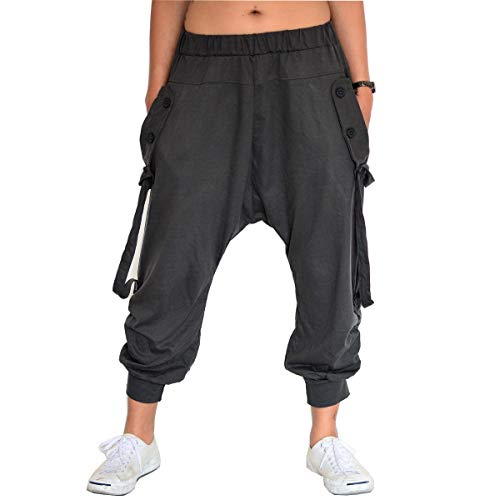 SHC Pantalones Harem Mujer y Hombre Pantalones Aladin 100% algodón