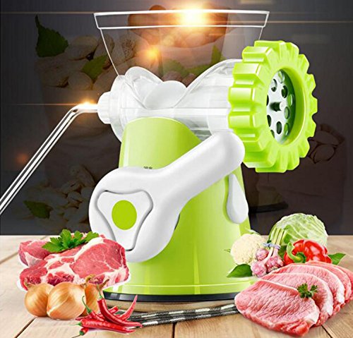 SHIEM Máquina de embutidos Enema Máquina de trituración de carne doméstica manual pequeña cortadora de carne picada de mano manual Mezclador de máquina de salchichas