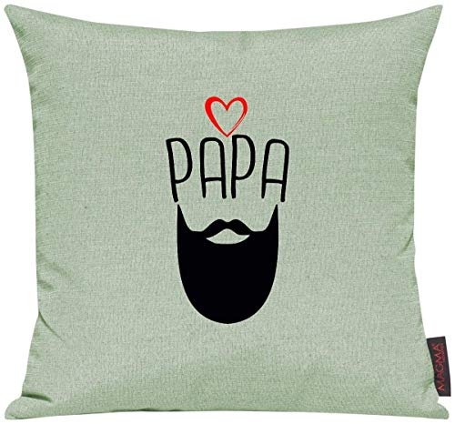 Shirtinstyle Funda de Cojín para Seleccionar! Cojín Motivo Error de Tipeo Kuschelidee Papa Vater Hipster Paletón Cool, Cojín, Sofá, Decoración, Vater Madre Regalo Familia Amor - Verde Pastel, 40x40cm