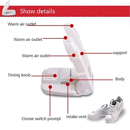 Shoes Dryer Zapatos Secos, Secador De Zapatos, Zapatos Calientes, Desodorización De Secado Retráctil, Termostato De 42 Grados, Función De Temporización De 1 Hora, Adecuado para Todo Tipo De Personas