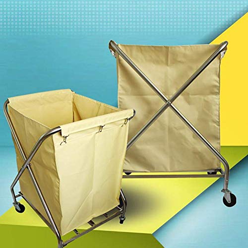 Shopping Trolleys Comercial Carro Plegable laundrys Clasificador Organizador Carrito con Ruedas for Trabajo Pesado con Tiendas de Coches de lavandería Cesto con los Bolsos extraíbles