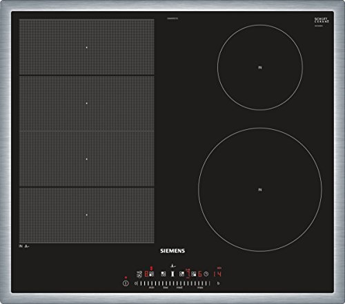 Siemens ex645fec1e iQ700 hobs eléctrico/vitrocerámica/vidrio y cerámica/58,3 cm/Flexible de zona – varioinduktions de zona de cocción/Negro