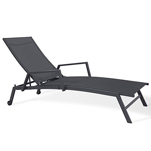 Sigtua Tumbona de Jardin Exterior Respaldo Ajustable, Mueble de exterio para Jardín,Terraza，Balcón, Playa, Piscina, Sillón Tumbona 197 * 72 * 99cm