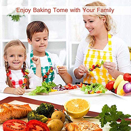 Silicona para Hornear, Baking Mat 25 x 32 cm, 100% Food Grade Silicone Non Stick Non Slip para Hacer Pizza Tarta Salud y Protección del Medio Ambiente No BPA