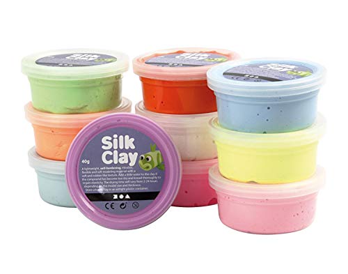 Silk Clay Basic ll, Assorted Colours , 10 x 40 g