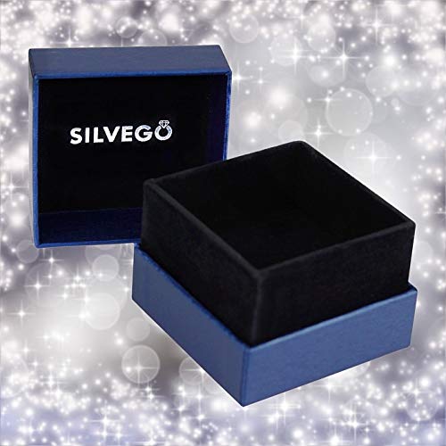 SILVEGO Anillo de Compromiso de Plata con Swarovski® Circonita (9 (15,60 mm))