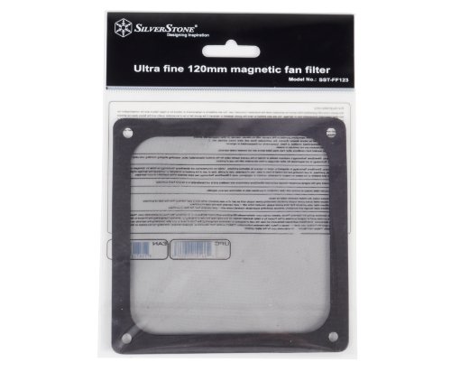 SilverStone SST-FF123B - Filtro ultra fino para ventilador de 120mm, imán, negro