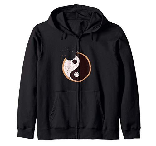 Símbolo de Yin y Yang Gráfico de galleta en blanco y negro Sudadera con Capucha