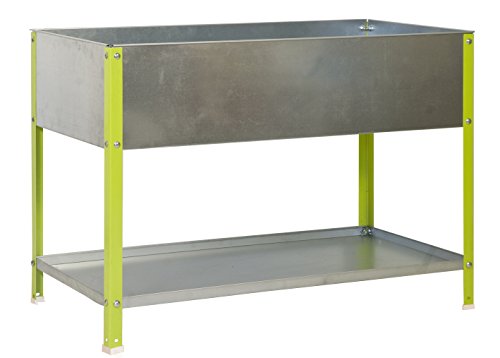 SimonRack G07100220212602 - Huerto urbano, 200 l, 850 x 1200 x 600 mm, color verde/galvanizado