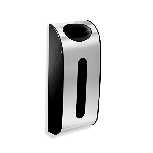 simplehuman, dispensador de bolsas de pared, acero inoxidable cepillado