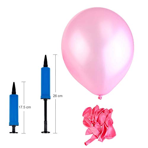 SIMUER 300PCS Globos mágicos de látex con Bomba Bodas Cumpleaños Payasos Decoraciones para Fiestas Blanco Rosa Rojo