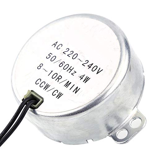 Sincronizador sincrónico de la placa giratoria Motor 50/60Hz Frecuencia AC 220~240V Motor con engranaje CW/CCW 4W(8-10RPM)