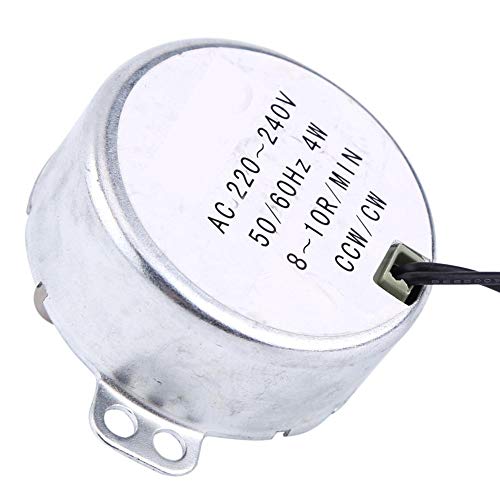 Sincronizador sincrónico de la placa giratoria Motor 50/60Hz Frecuencia AC 220~240V Motor con engranaje CW/CCW 4W(8-10RPM)