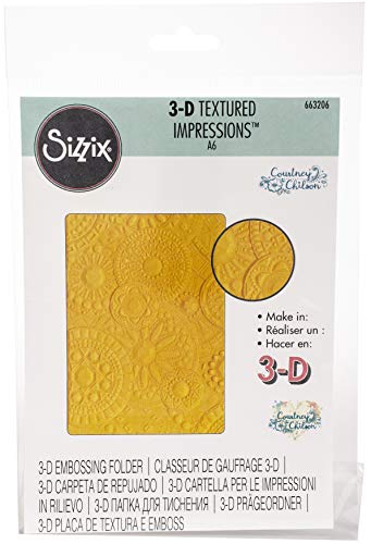 Sizzix 3-D Textured Impressions Troquel Carpeta de grabado Mosaico de Gemas