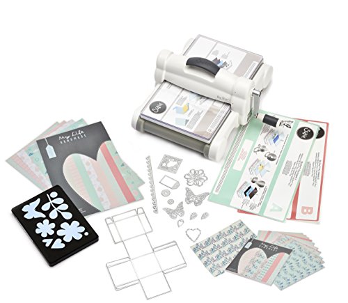 Sizzix 661546 Máquina de Troquelado Manual para Manualidades, álbumes de Recortes y Tarjetas, Apertura de 21 cm, Big Shot Plus Kit de Inicio My Life Handmade #2, 21cm