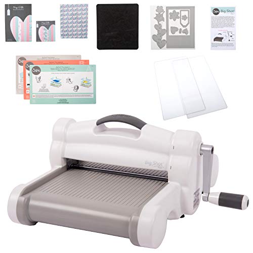 Sizzix Big Shot Starter Kit, máquina de corte y repujado manual con troqueles Bigz, Thinlits y Framelits, cartulina y tela, tamaño A4 (21 cm)