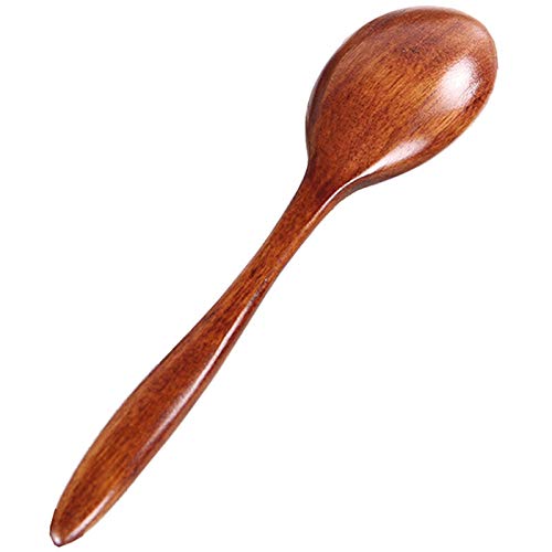 SKAYS - Cuchara de madera para hornear, mezclar sopa, vajilla, utensilios de cocina, herramientas de catering, 18 cm, juego de 5 cucharas de madera