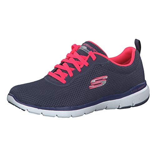 Skechers Women's Flex Appeal 3.0-first Insight Trainers, Grey (Burgundy Mesh/Pink Trim Sltp), 3 UK (36 EU)