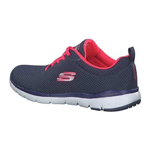 Skechers Women's Flex Appeal 3.0-first Insight Trainers, Grey (Burgundy Mesh/Pink Trim Sltp), 3 UK (36 EU)