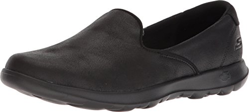 Skechers Women's GO Walk LITE-QUEENLY Closed Toe Ballet Flats, Black (Black Textile/Trim BBK), 5 UK 38 EU