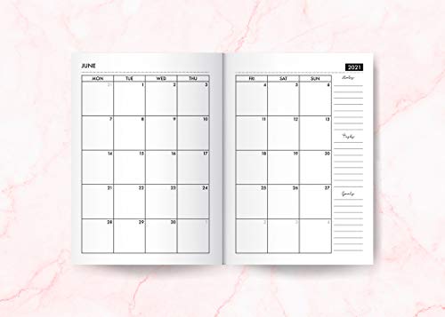 Small Planner 2020-2021 Weekly and Monthly: 18 Month Planning Notebook |  July 2020 - December 2021 | 6" x 8.5" | 2020/2021 Weekly Journal with to-Do List | Monthly Planner | Stylish Pink