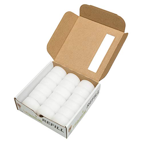 Smart-Planet® - Lote de 54 velas de cera para rellenar velas ecológicas (plástico), color blanco