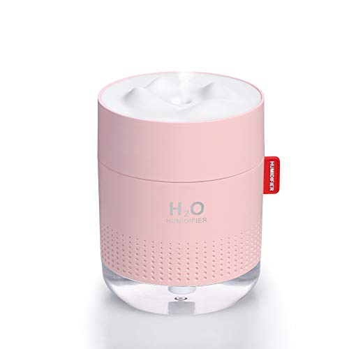 SmartDevil Humidificador 500ml, humidificadores ultrasónicos de Aire con alimentación USB, Apagado automático para el el hogar, Dormitorio, la Oficina, el Yoga, Aceite Esencial Prohibido - 2 Filtros