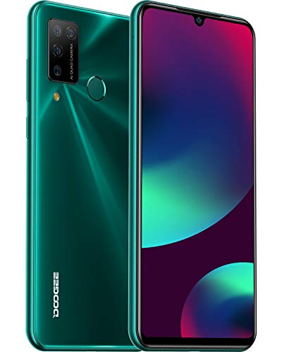 Smartphone, DOOGEE N20 Pro Móviles Libres 4G 6GB+128GB Android 10, Helio P60 Teléfono Móvil 6.3 Inch FHD+, Cámara Trasera Cuádruple 16MP, 4400mAh Smartphone Libre, Face ID& Huellas Dactilares - Verde