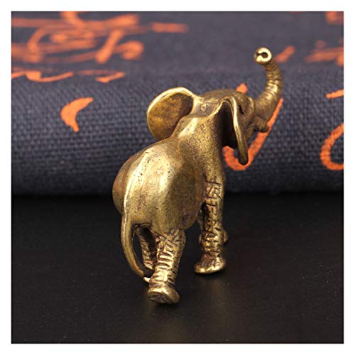 SMchwbc Antiguo Miniatura de Bronce Elefante Figurines té Tabla Mascotas Ornamento Decoración Animal sólido de Cobre Crafts Decoración de la Sala (Color : Elephant Figurine)