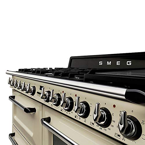 Smeg TR4110P1 - Cocina (Cocina independiente, Negro, Crema de color, Botones, Giratorio, Frente, Electrónico, Encimera de gas)