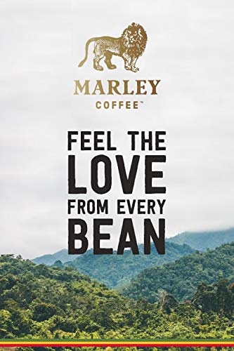 Smile Jamaica de Marley Coffee, 20 % café Jamaica Blue Mountain mezcla, granos de café, tostado medio, de la familia de Bob Marley, 227 g Café en Grano