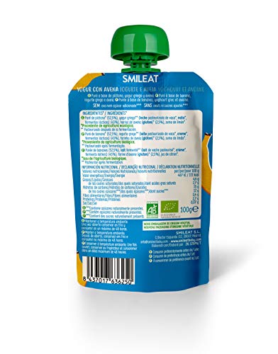 Smileat Smileat Pouch Yogur Y Avena Eco Envase Sostenible 100 ml