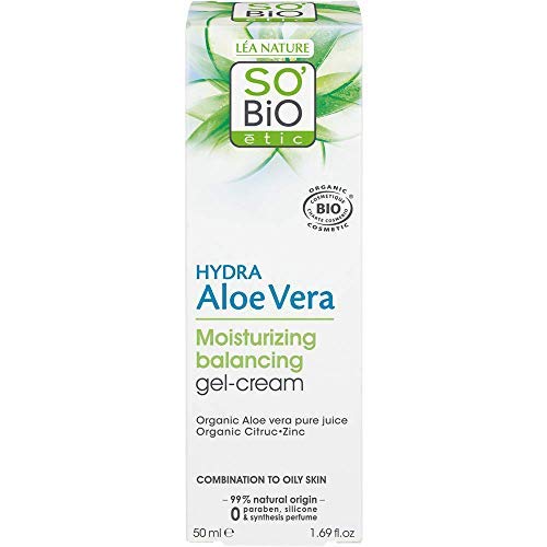 So'Bio Étic Crème Matifiante au Pur Jus d'Aloe Vera Bio Tube de 50 ml