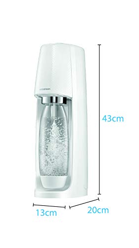 SodaStream 2270051 De plástico Blanco carbonatador - Máquina para soda (De plástico, Blanco, 1 L, 60 L, 125 mm, 180 mm)