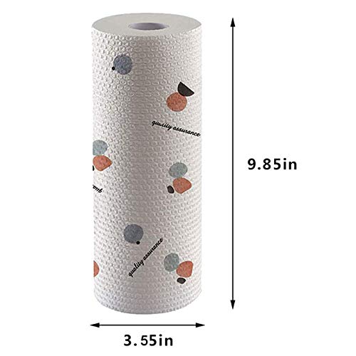 SODIAL 2 Paquetes Toallas de Papel de Cocina Ultra Absorbentes Papel EcolóGico Lavable, Absorbente de Aceite Alimentario Trapo Mojado Seco Uso Plato